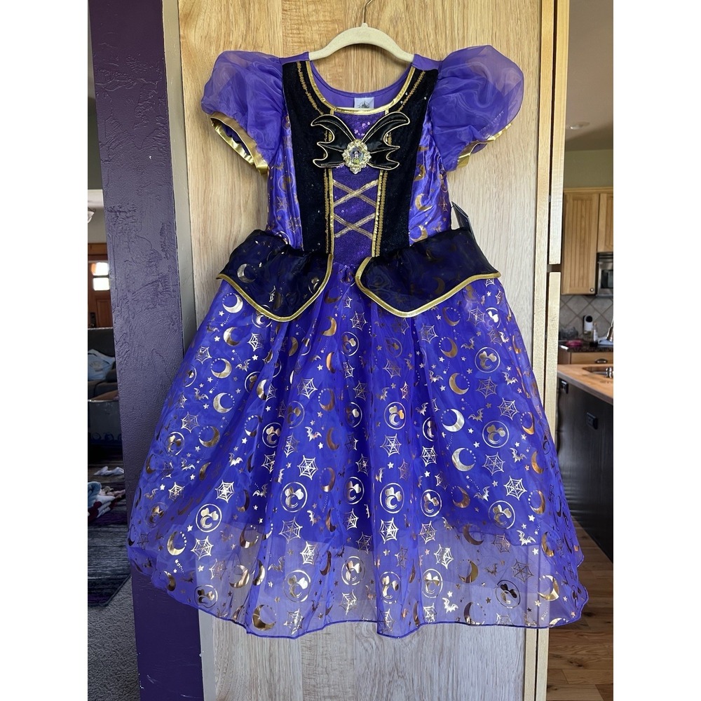 Disney Parks Minnie Mouse Witch Costume Dress  KIDS SZ 9/10 - NWT